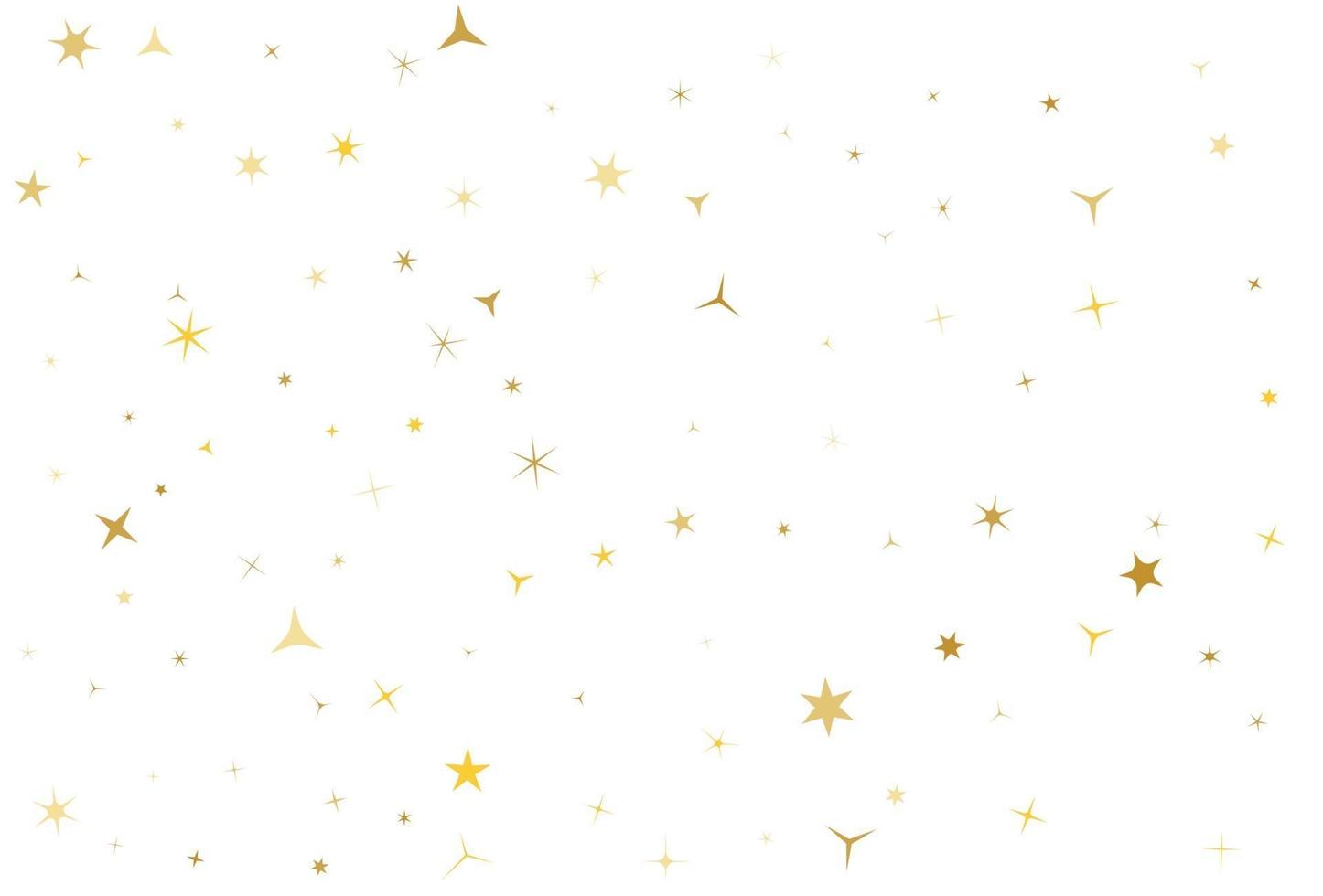 goldene Sterne auf weißem Hintergrund. vektor