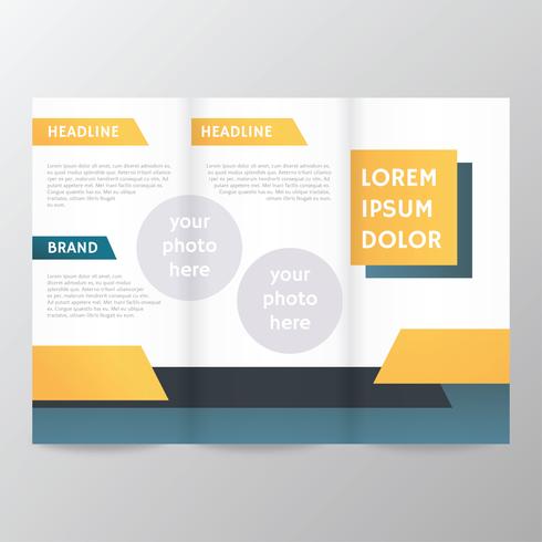 Trifold Broschyr Vector Design