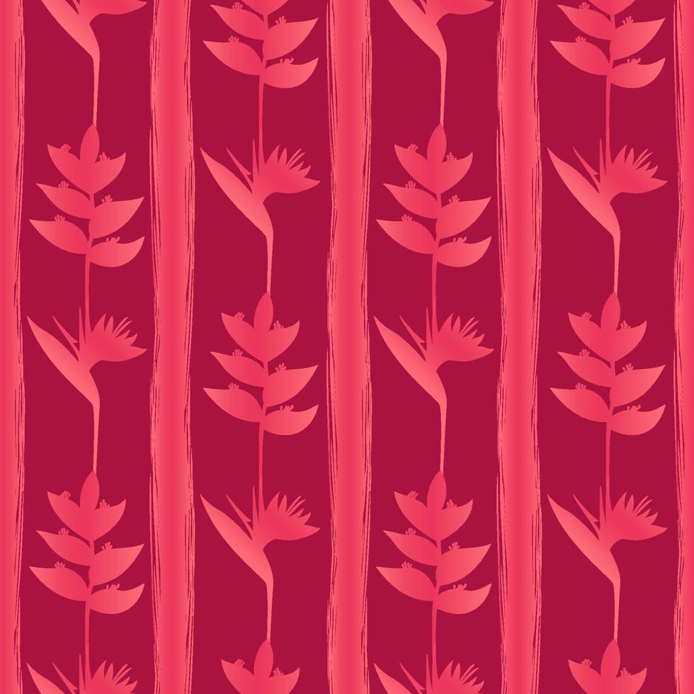 rosa tropiska blommor sömlösa mönster vektor