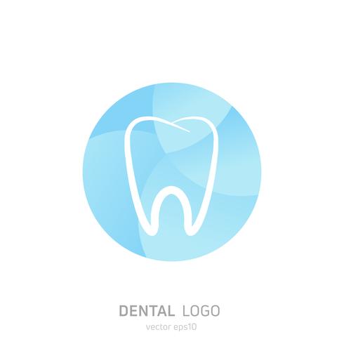 Logo der Zahnklinik. Heilt Zahnsymbol. Zahnarztpraxis. Vektor flach illustraton