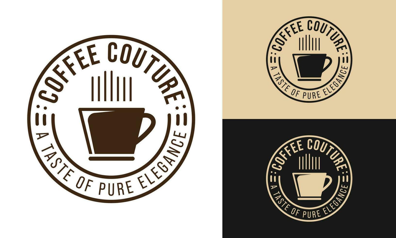 ein Kaffee Geschäft Jahrgang Abzeichen Logo Design vektor