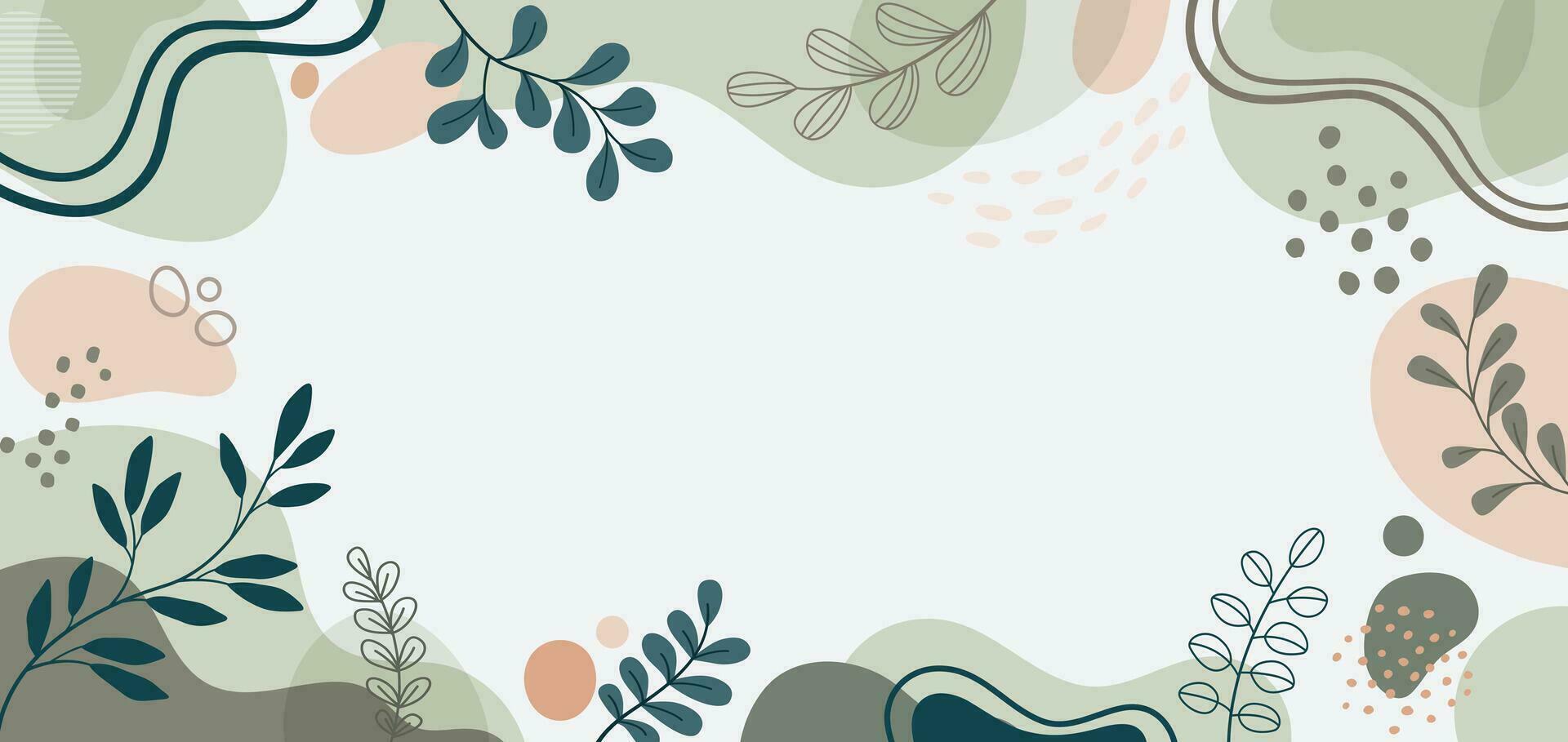 Design Banner Rahmen Hintergrund .bunt Poster Hintergrund.exotisch Pflanzen, Zweige, Kunst drucken zum Schönheit, Mode und natürlich Produkte, Wellness, Hochzeit und Fall. vektor