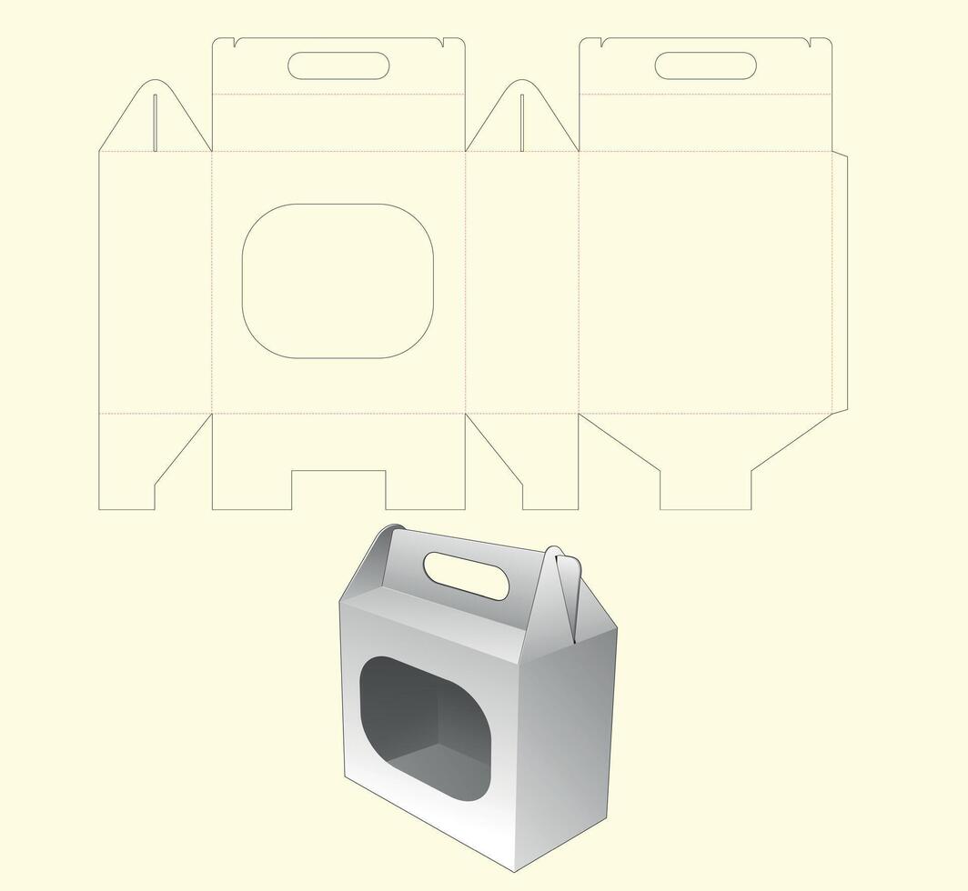 sterben Schnitt Box Kunst Arbeit Design vektor