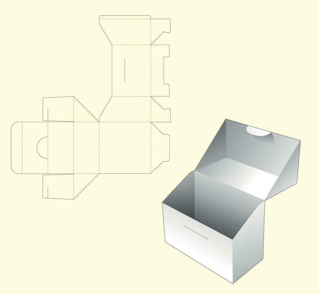 sterben Schnitt Box Kunst Arbeit Design vektor