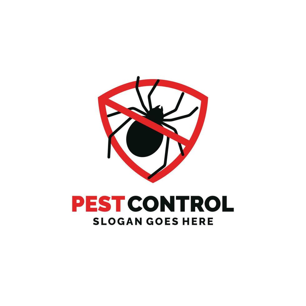Spinne Pest Steuerung Logo Design Vektor Illustration. Pest Steuerung Logo