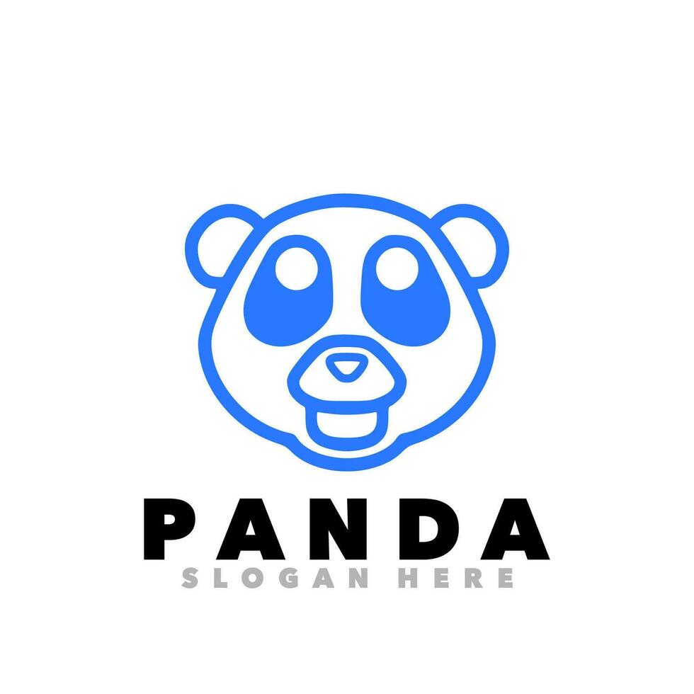 Panda Linie Symbol Logo Vorlage vektor