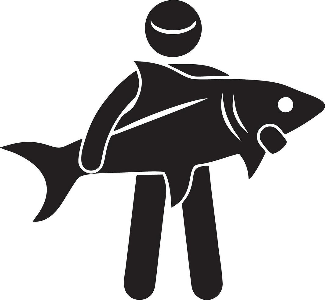 fiskare logotyp design vektor modern enkel