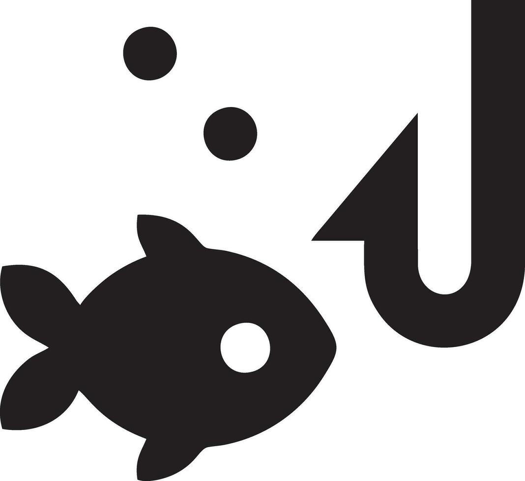 Fisch Haken Logo Design Vectore simpel modern vektor