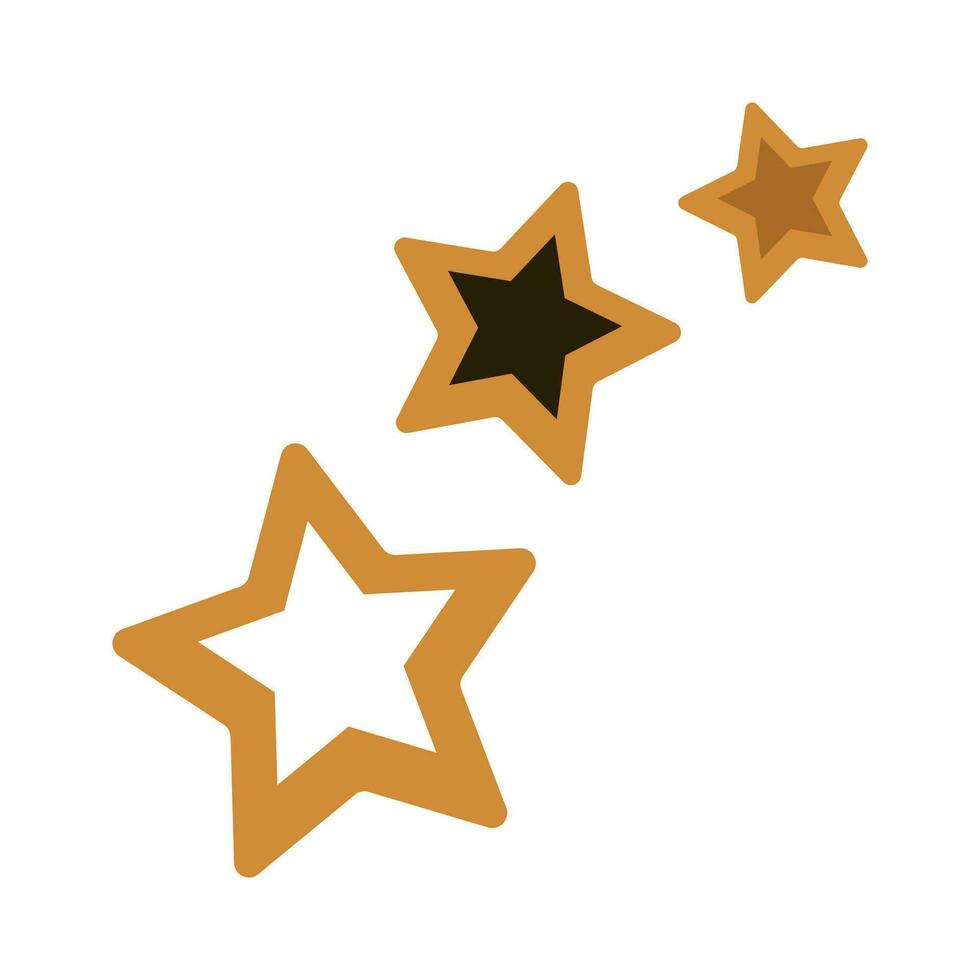 Luxus Lebkuchen Star Plätzchen Boho Stil Symbol vektor