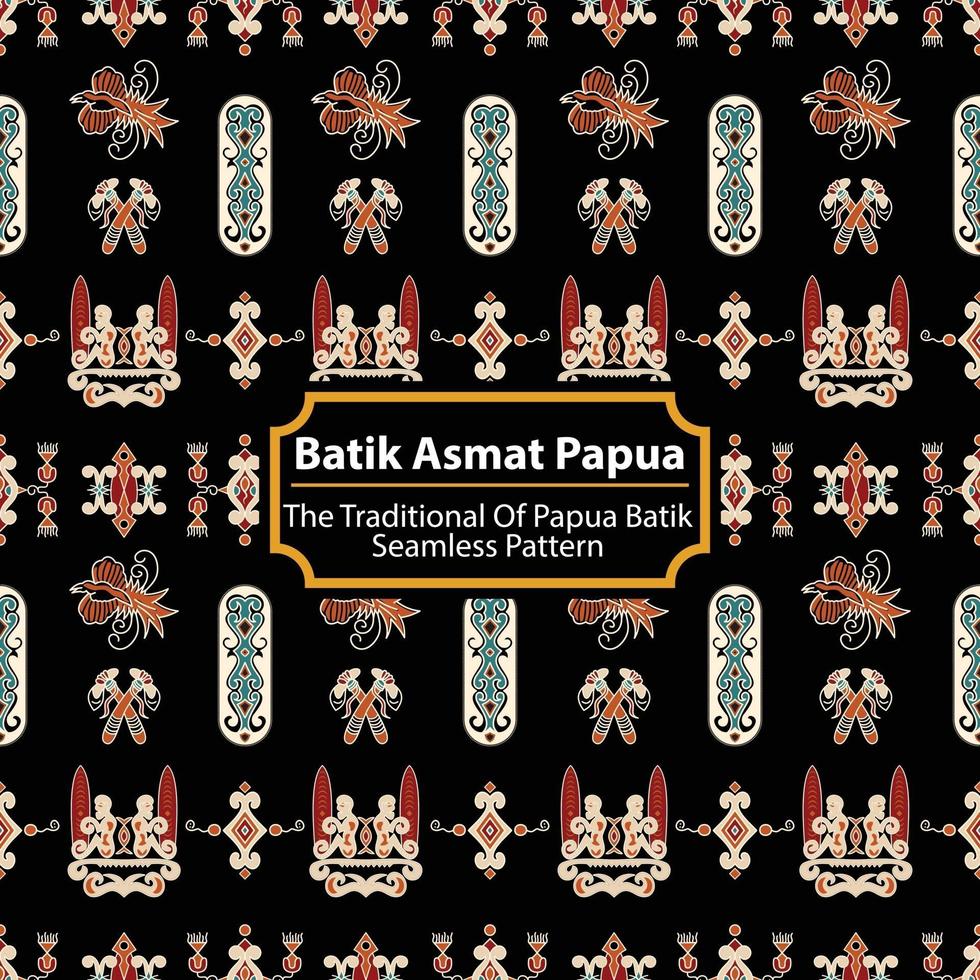 batik asmat papua - den traditionella av asmat papua batik vektor