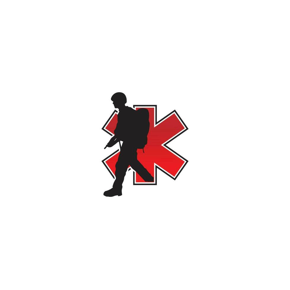 medicinsk krig logotyp vektor