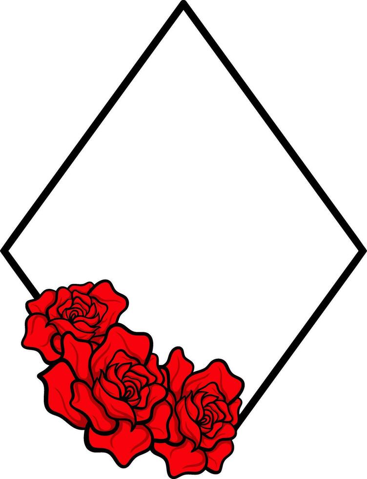 Rose Blumen- Rahmen vektor