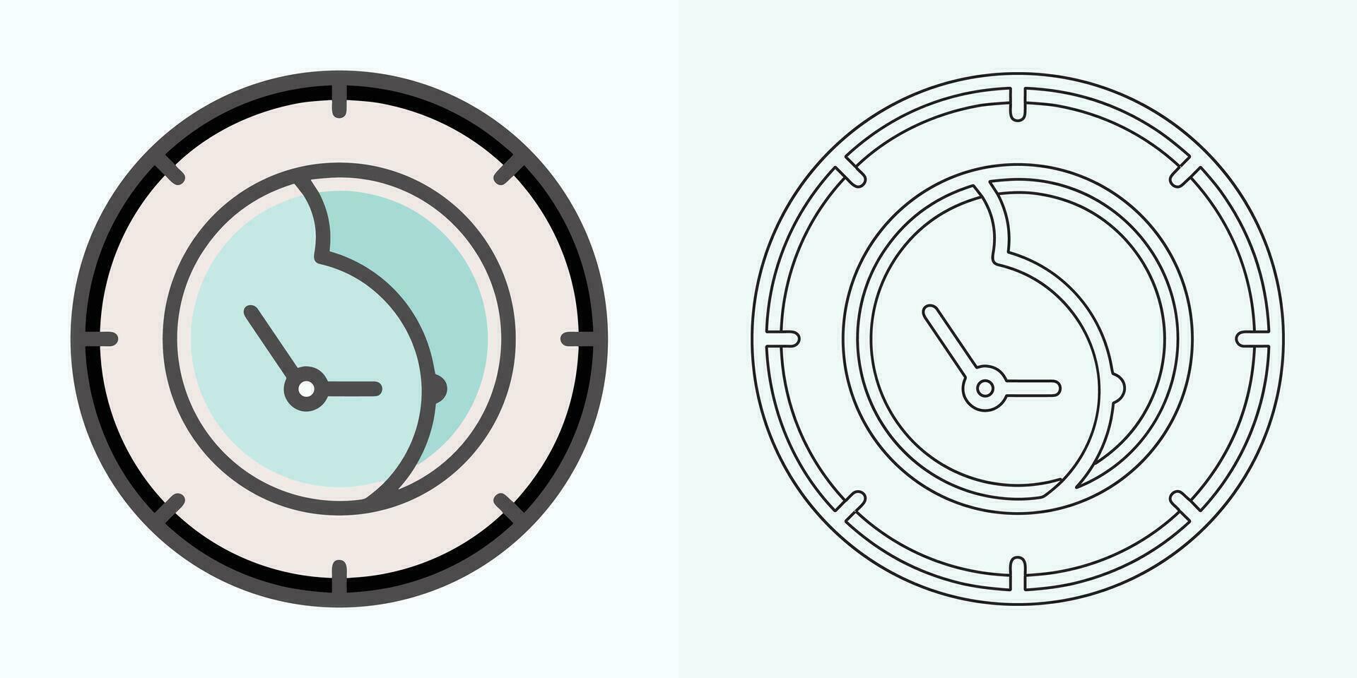 ny stil analog klocka platt vektor ikon. symbol av tid förvaltning, kronometer med timme, minut, och andra pil. enkel illustration isolerat på en vit bakgrund.