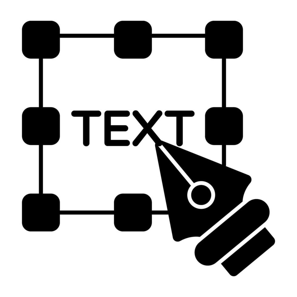 modern Stil Symbol von Text Werkzeug vektor