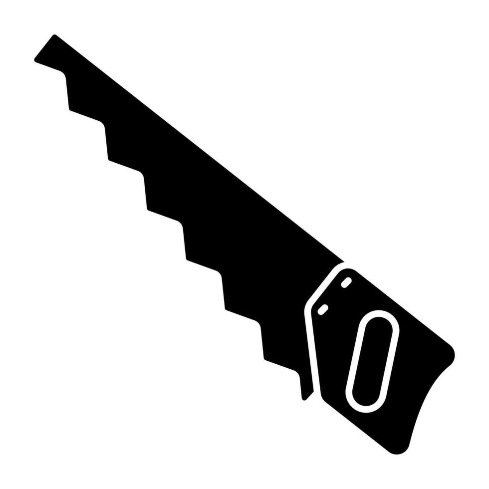 ein Holzschneidewerkzeug-Symbol, Vektordesign der Säge vektor