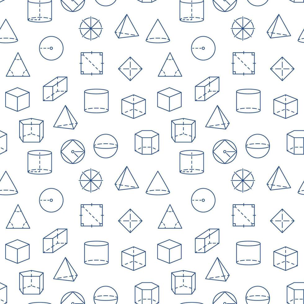 geometrisch zahlen Vektor Gliederung nahtlos Muster - - Geometrie Bildung Hintergrund
