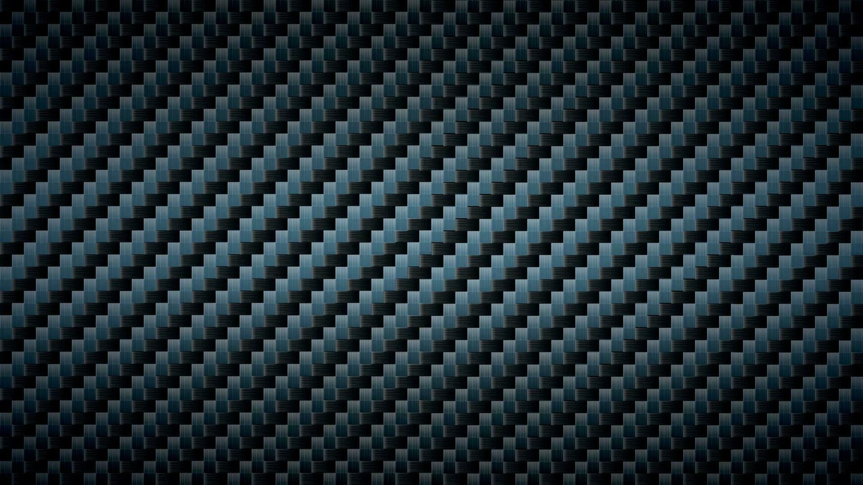 svart kol fiber textur. mörk metallisk yta, fibrer vävar mönster och texturerad sammansatt material vektor bakgrund