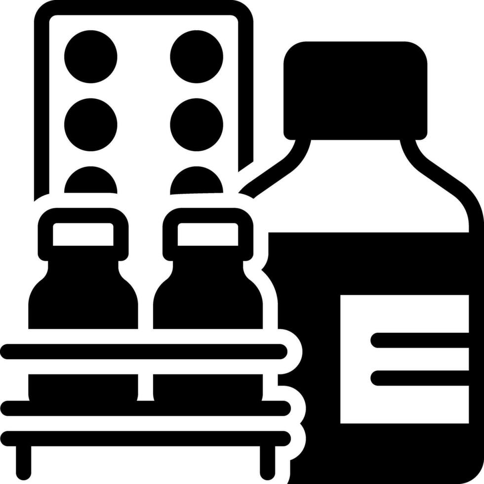 solide Symbol zum Pharmazeutika vektor