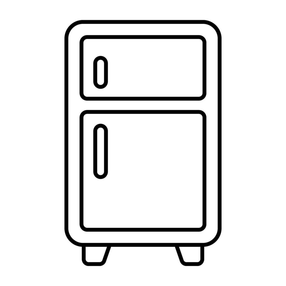 Vektor Design von Kühlschrank, eben Symbol