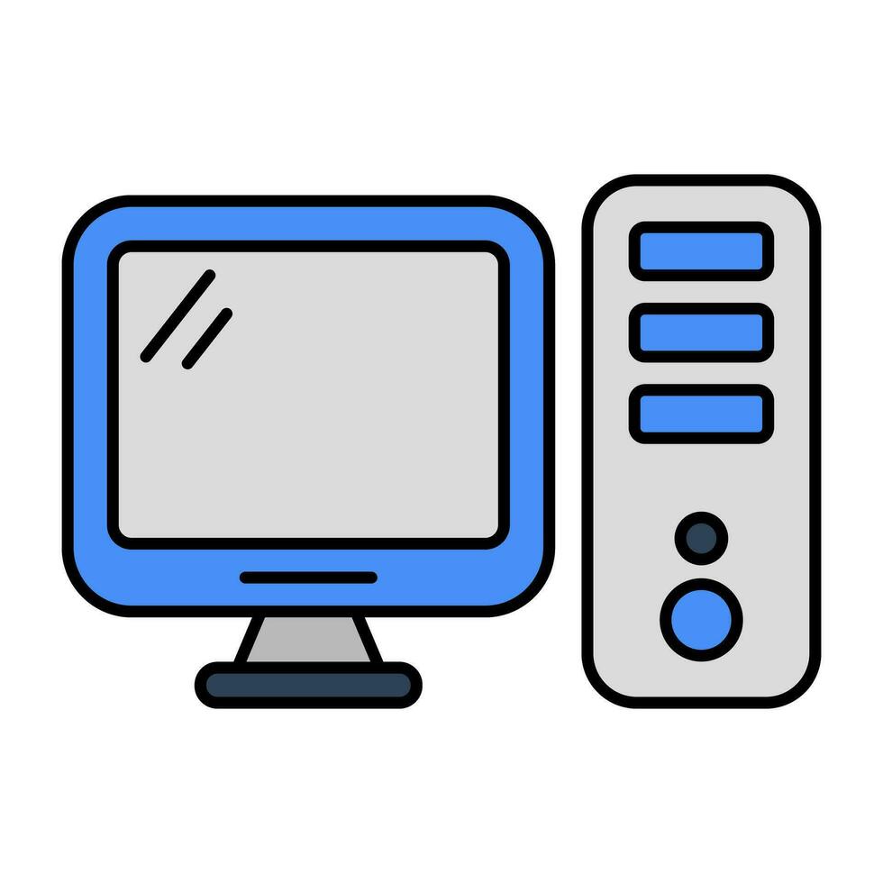 ett ikon design av dator vektor