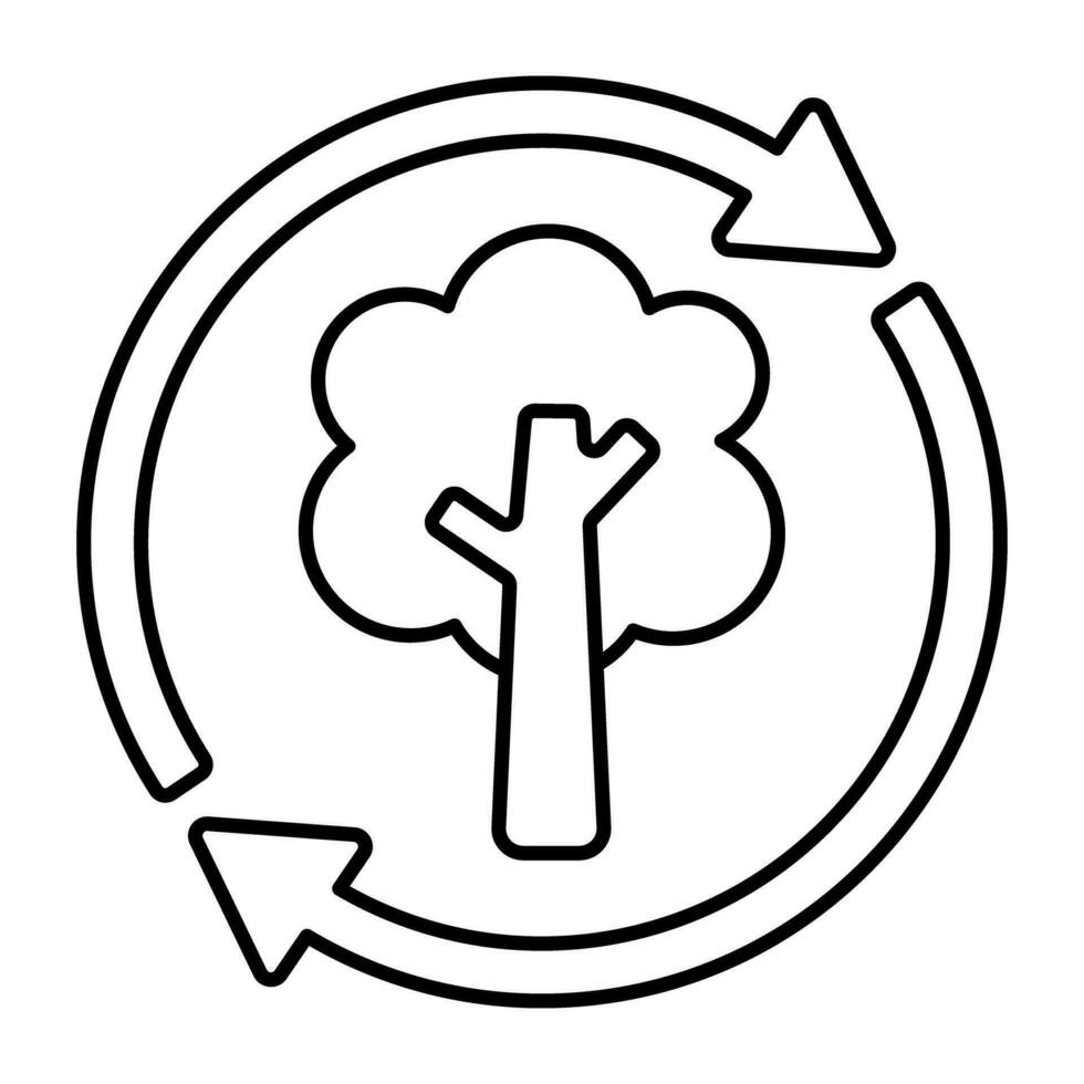 perfekt design ikon av träd uppdatering vektor
