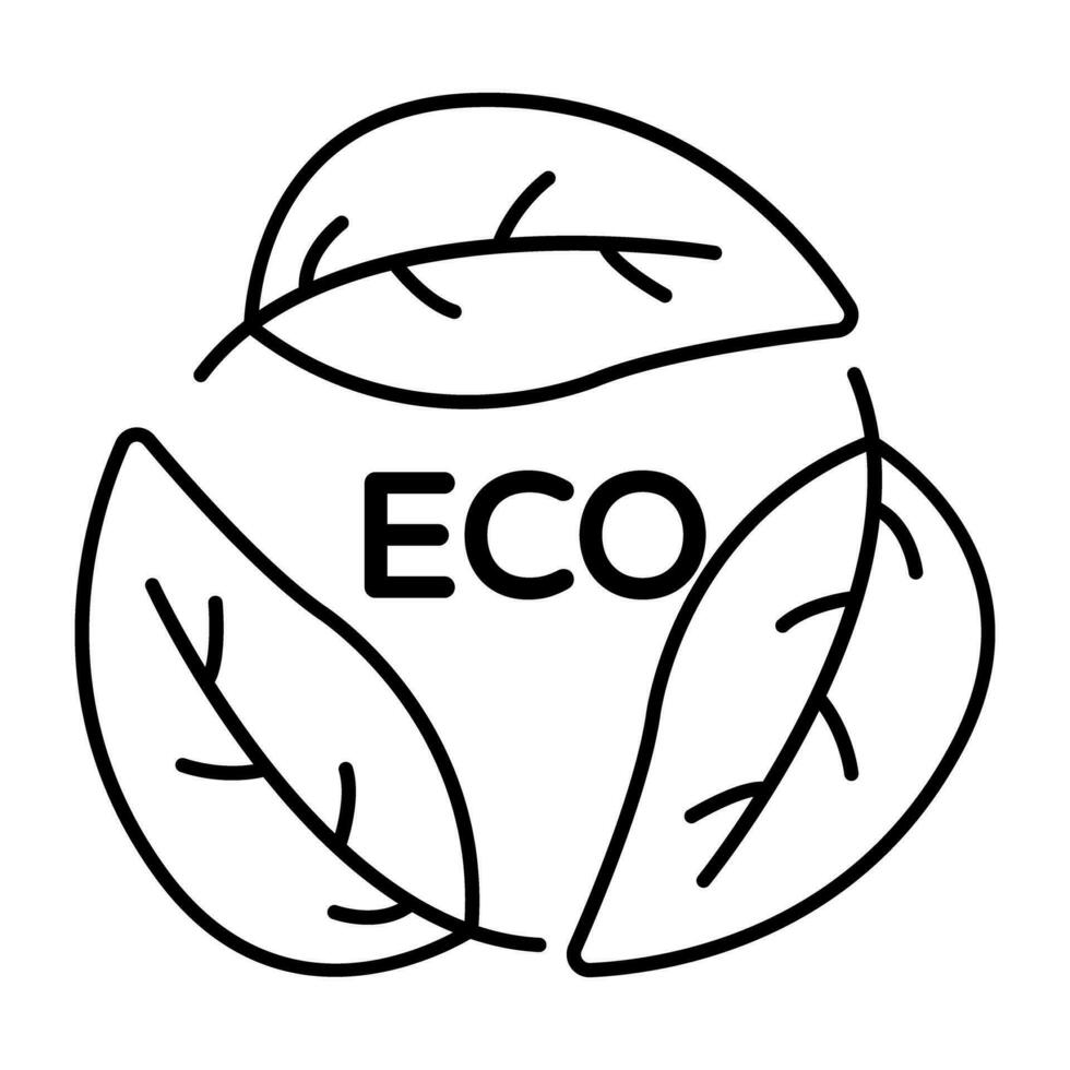 Einzigartige Designikone von Eco Refresh vektor