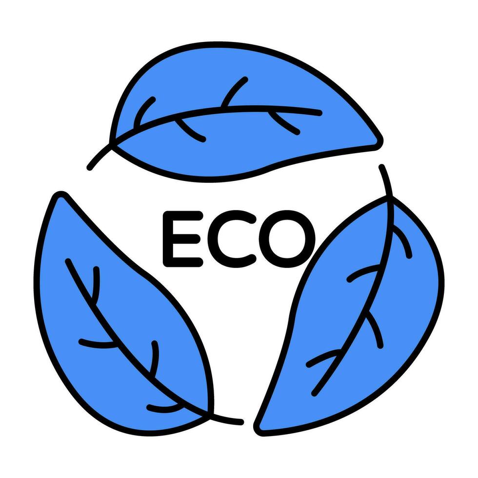 Einzigartige Designikone von Eco Refresh vektor
