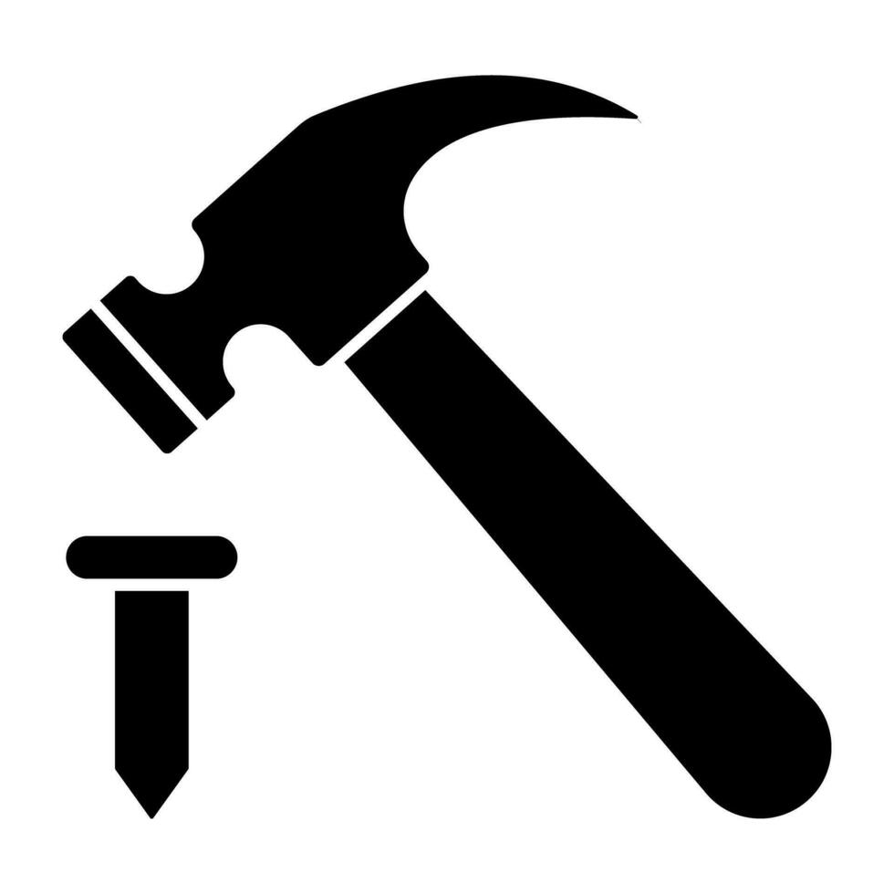 modern design ikon av hammare vektor