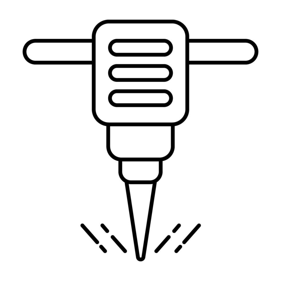 Premium-Download-Symbol der Handbohrmaschine vektor