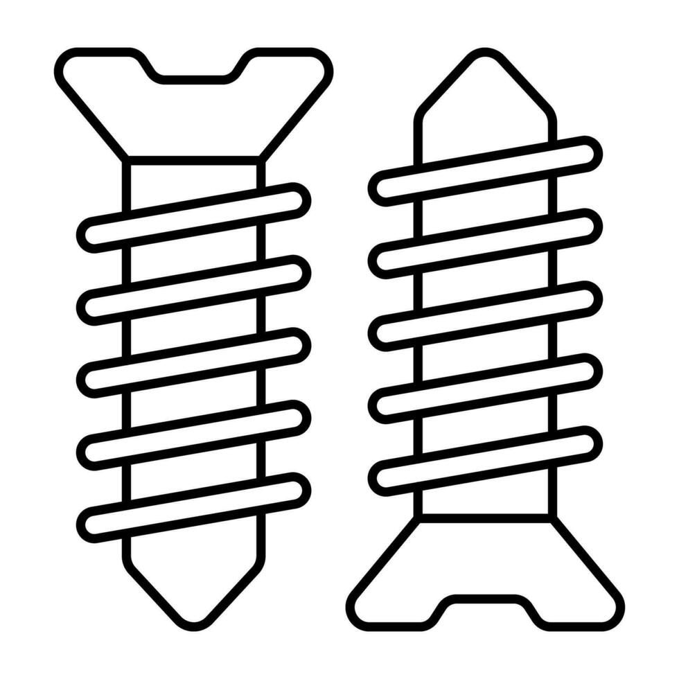 einzigartige Designikone der Schraube vektor