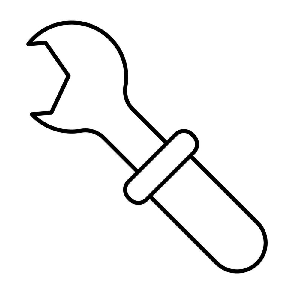 editierbare Design-Ikone des Schraubenschlüssels vektor