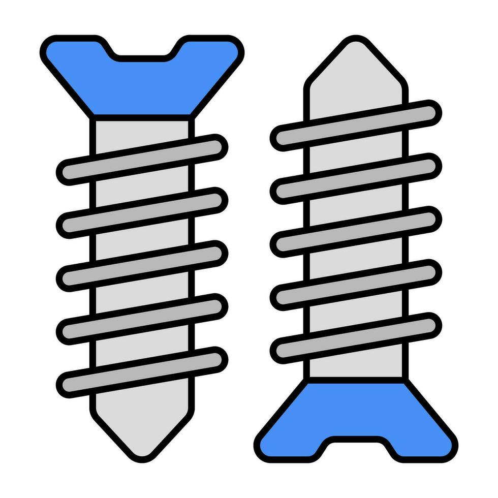 unik design ikon av skruvbult vektor