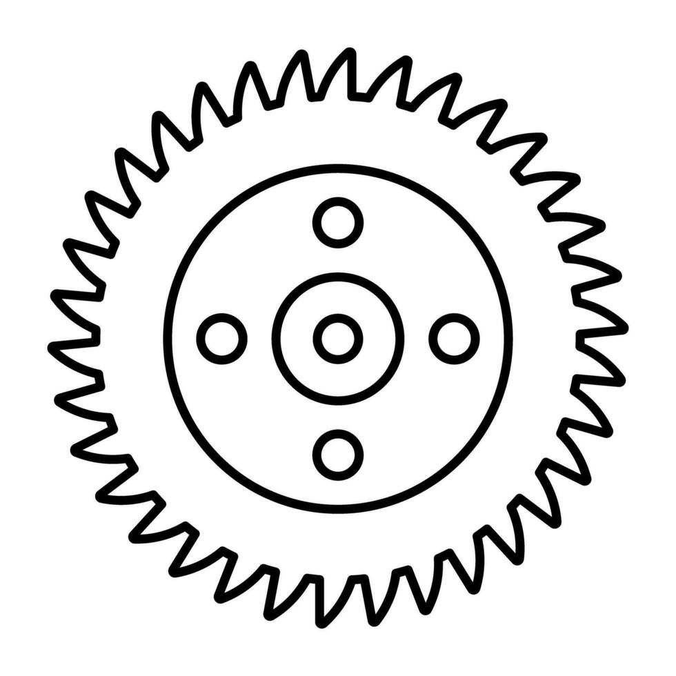 redigerbar designikon för cirkelsåg vektor