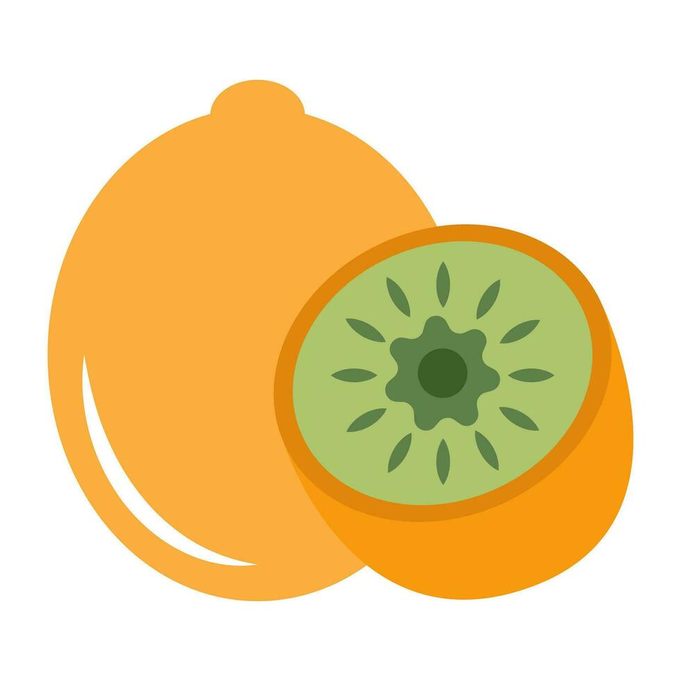 ein Mund Bewässerung Symbol von Kiwi Obst vektor