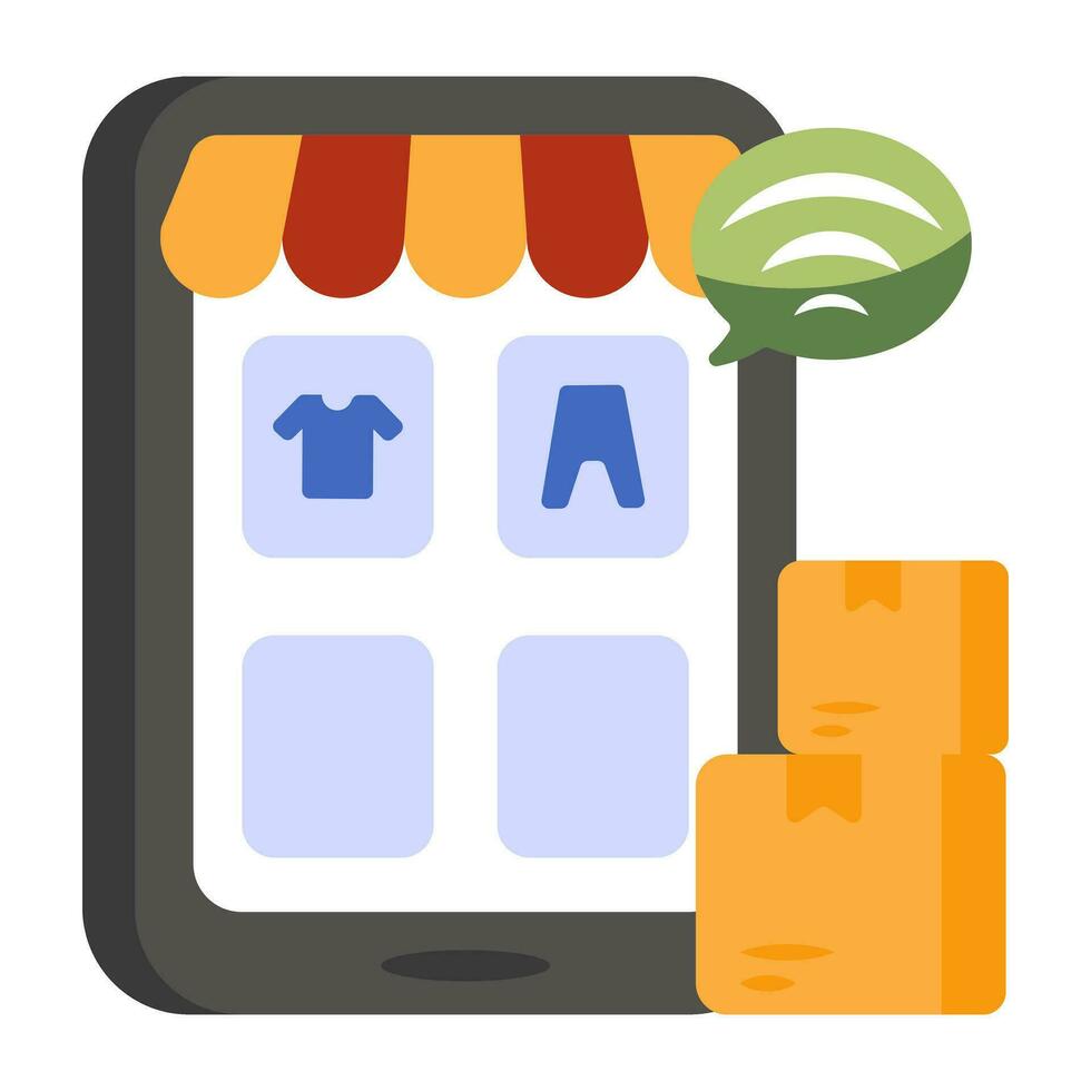 ein Icon-Design des mobilen Shops vektor