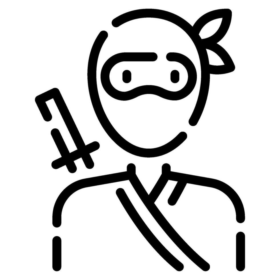 Ninja Symbol Illustration zum uiux, Infografik, usw vektor