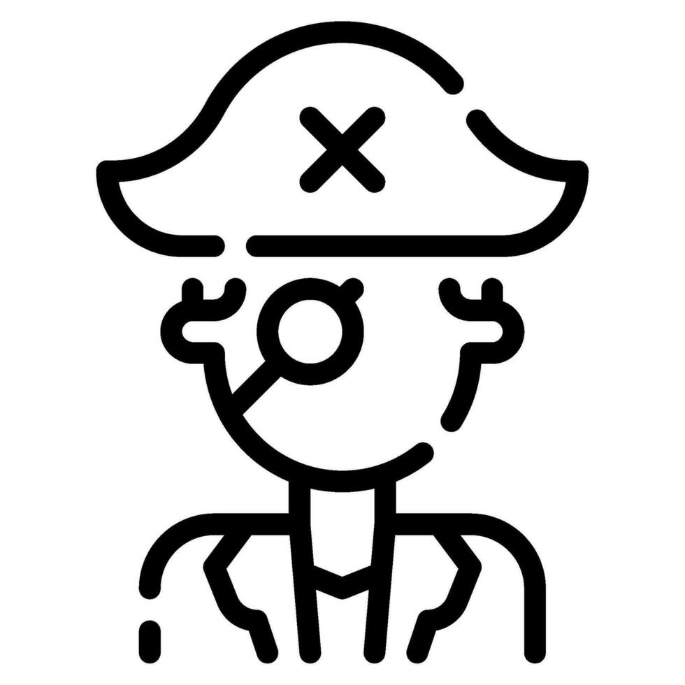 pirat ikon illustration för uiux, infografik, etc vektor