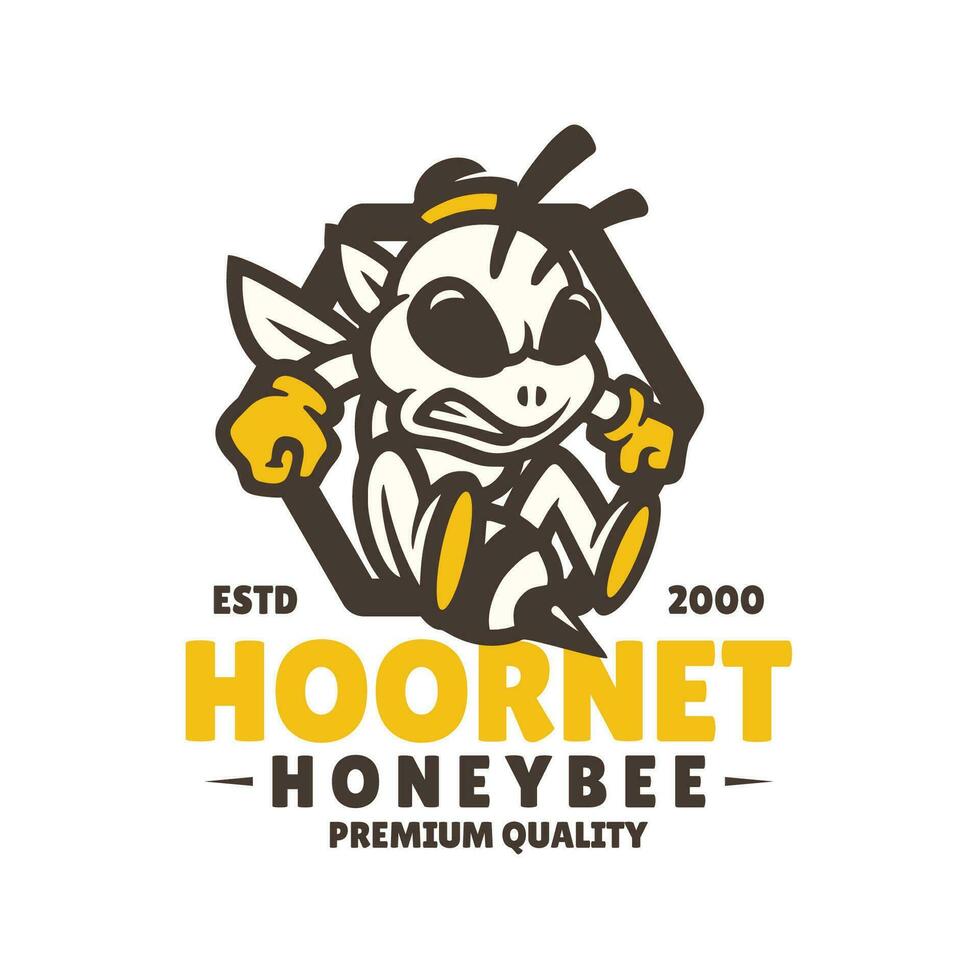 Illustration Vektor Grafik von Honig Biene, gut zum Logo Design