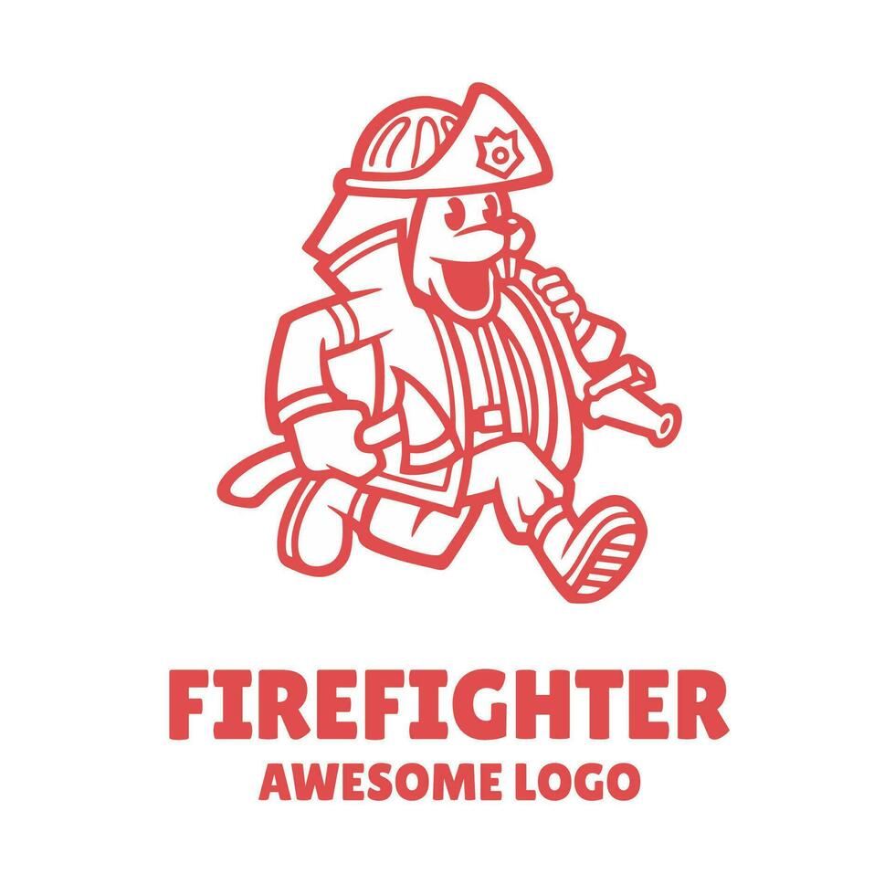 Illustration Vektor Grafik von Feuerwehrmann, gut zum Logo Design