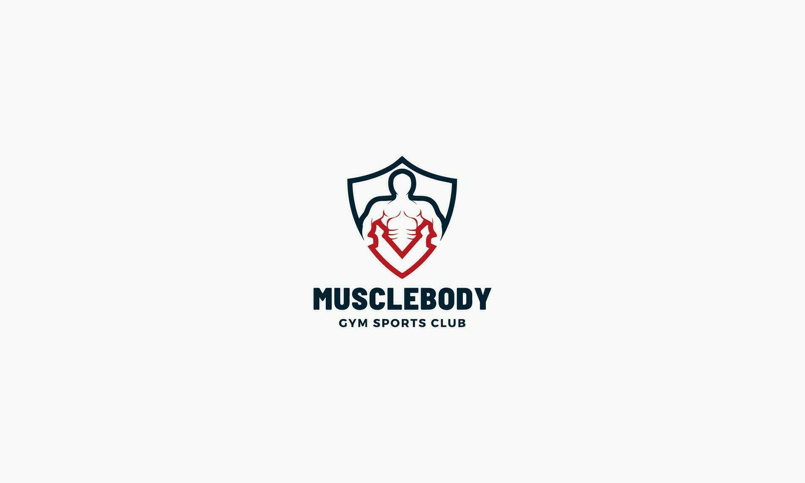 Gym bodybuilding kondition klubb logotyp design ikon vektor