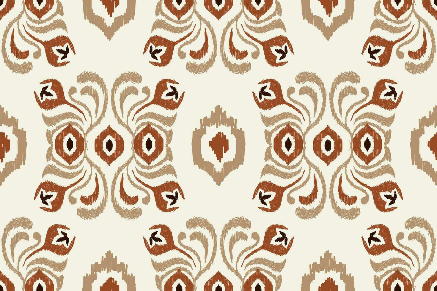 ikat blommig paisley broderi på vit bakgrund.ikat etnisk orientalisk sömlös mönster traditionell.aztec stil abstrakt vektor illustration.design för textur, tyg, kläder, inslagning, dekoration.