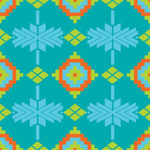 Mexican Folkloric tracery textil sömlösa mönster vektor