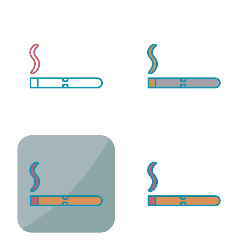 unik belyst cigarr vektor ikon