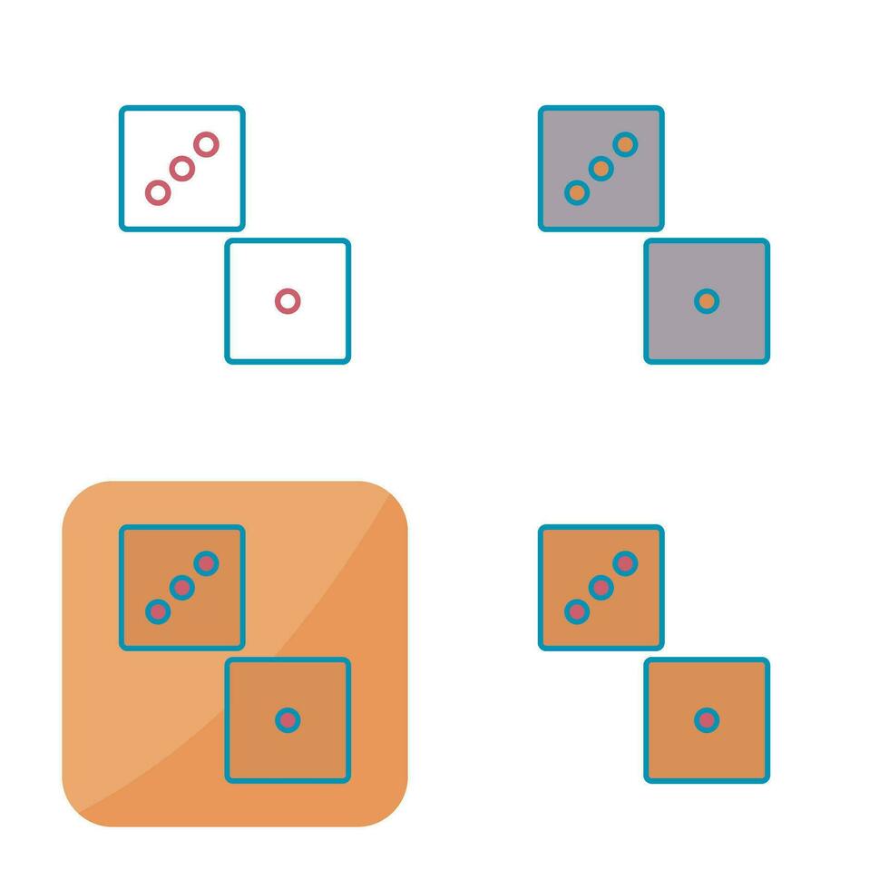 einzigartiges Würfelvektorsymbol vektor