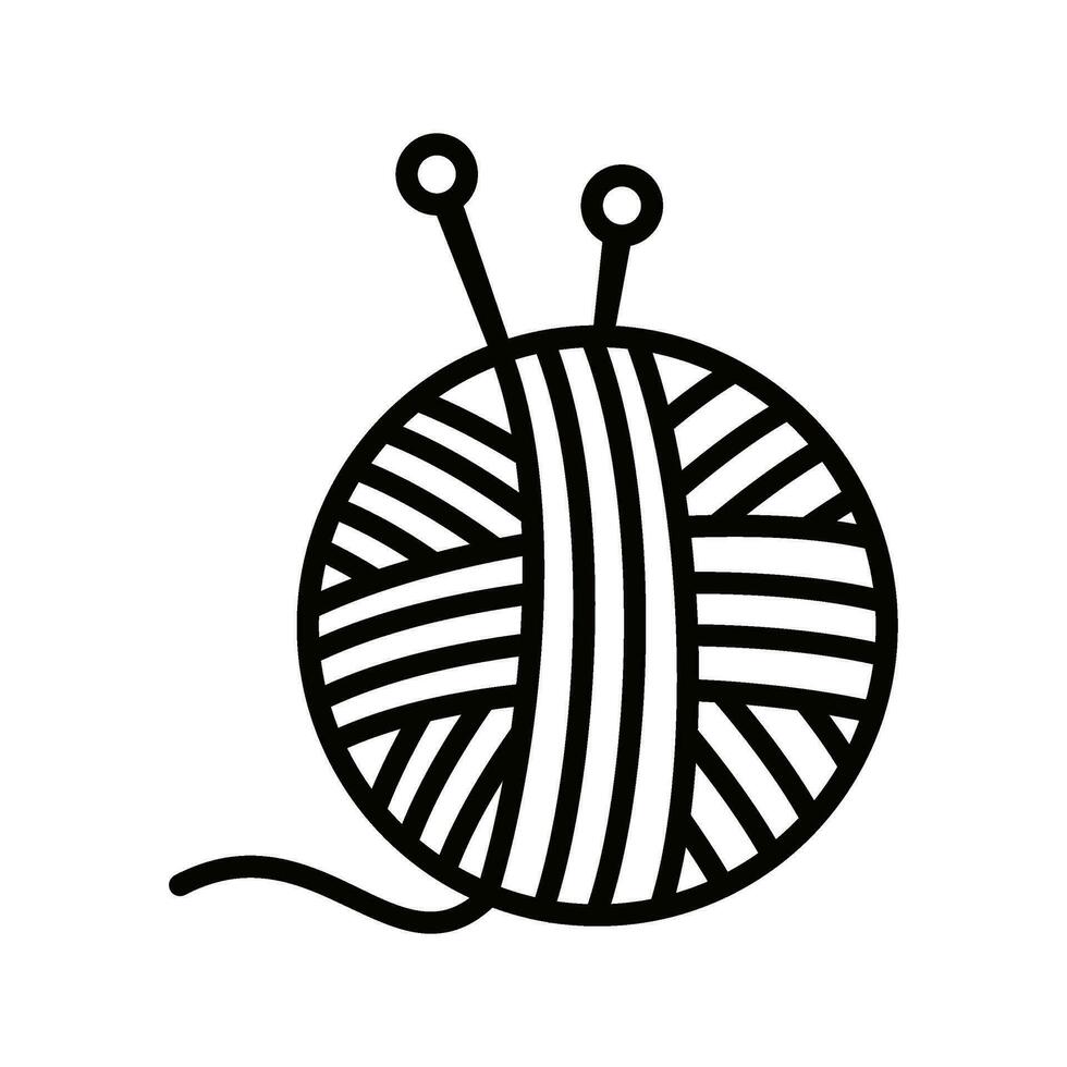 garn och nålar vektor logotyp
