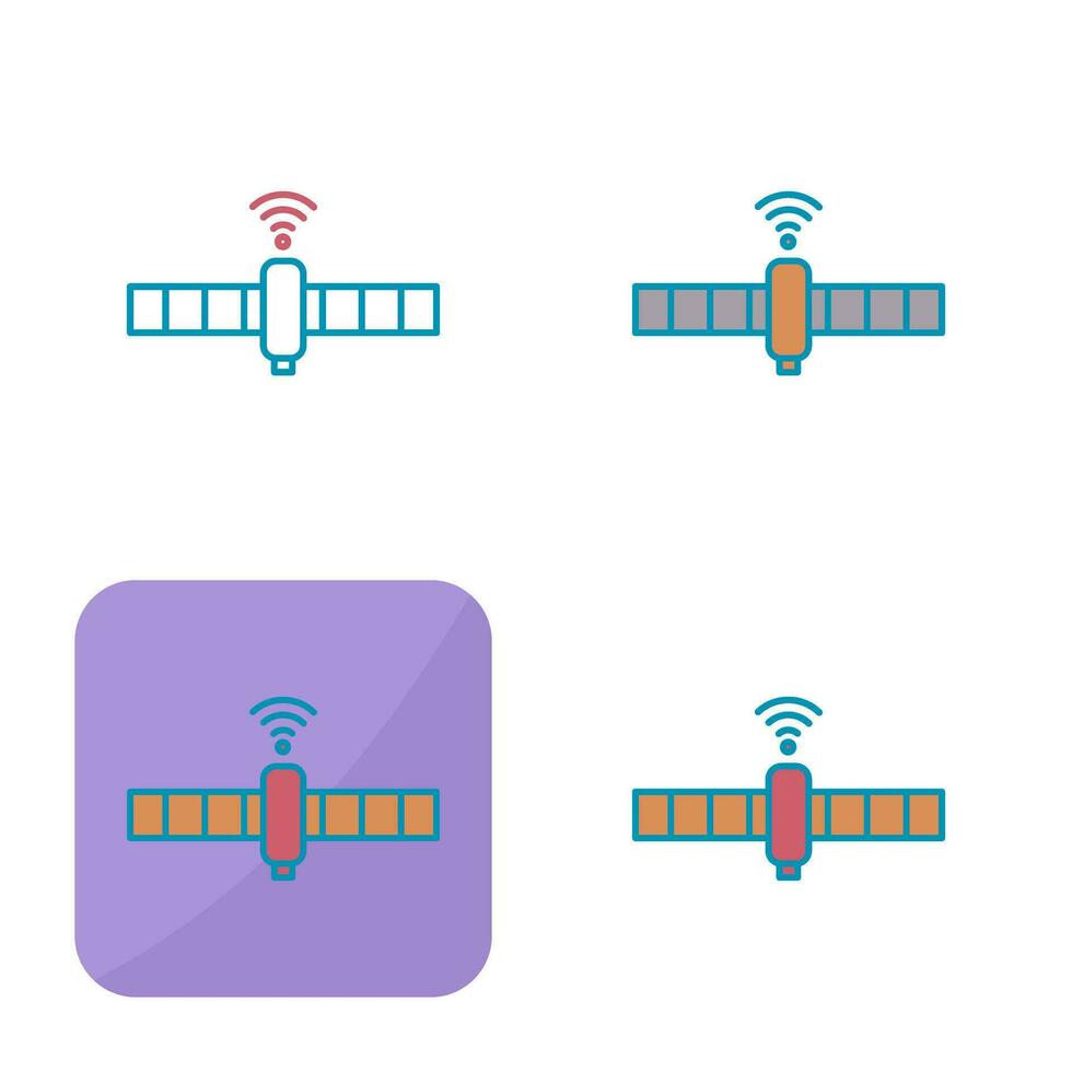 einzigartiges Satellitenvektorsymbol vektor