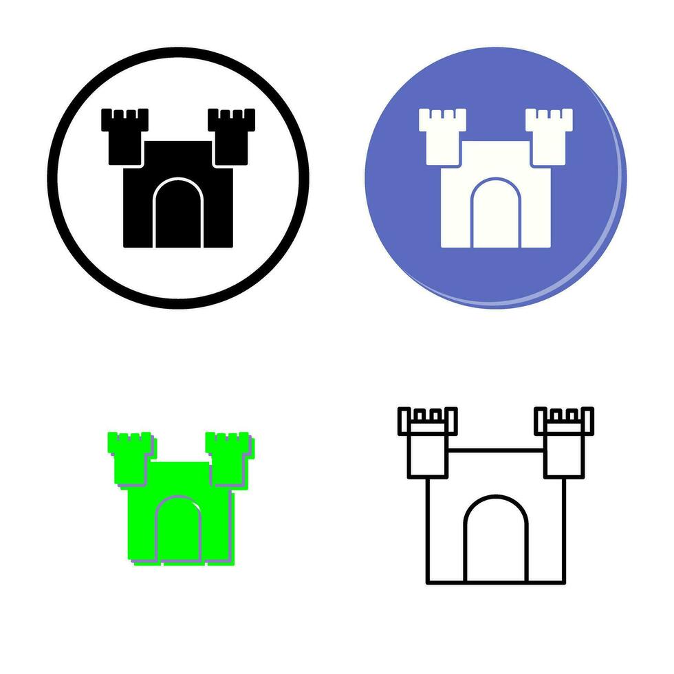 unik slott vektor ikon