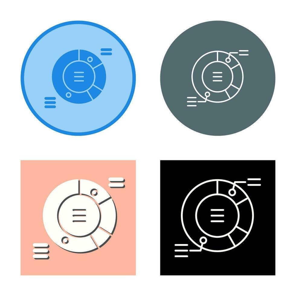 Kreisdiagramm-Vektorsymbol vektor