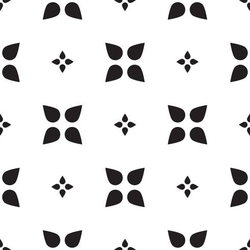 Universal svart och vitt sömlös mönsterplattor. vektor
