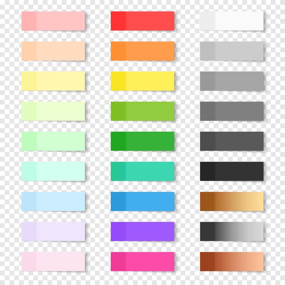 uppsättning klisterlappar på transparent bakgrund vektor